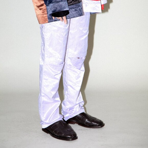 KkCo Slit Satin Lavender Carpenter Pant - Picture 5 of 5